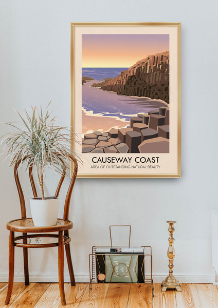 Causeway Coast AONB Travel Poster