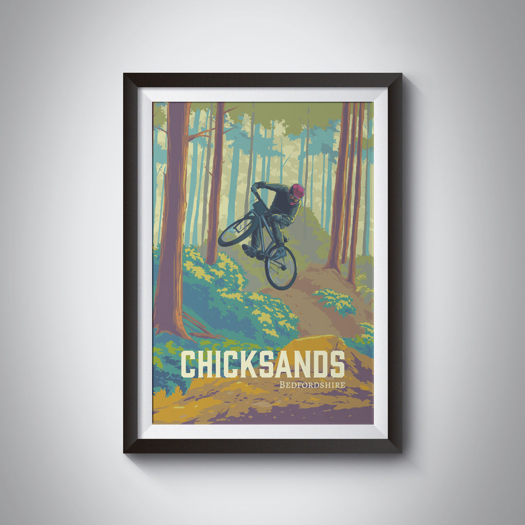 Chicksands Mountain Biking Travel Poster