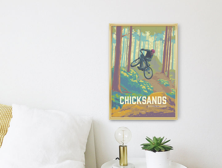 Chicksands Mountain Biking Travel Poster