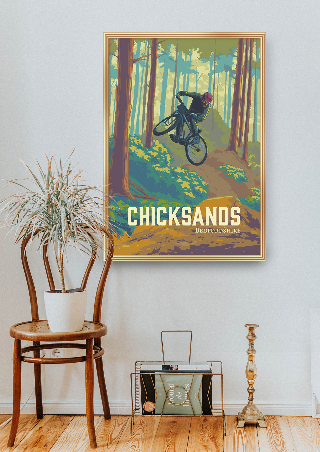 Chicksands Mountain Biking Travel Poster