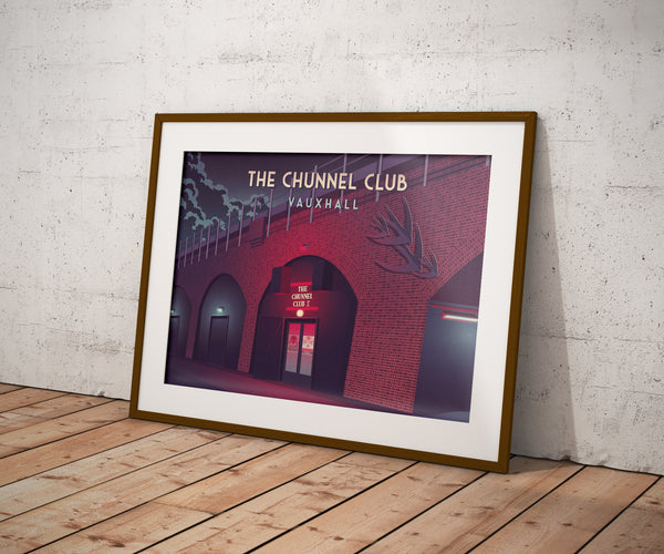 Chunnel Club Nightclub London Travel Poster