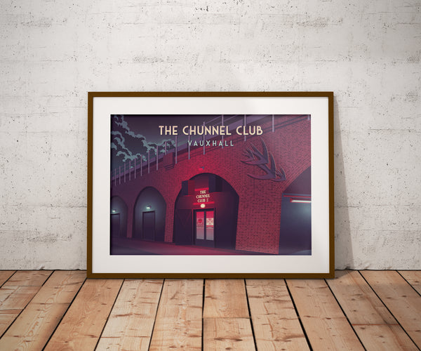 Chunnel Club Nightclub London Travel Poster