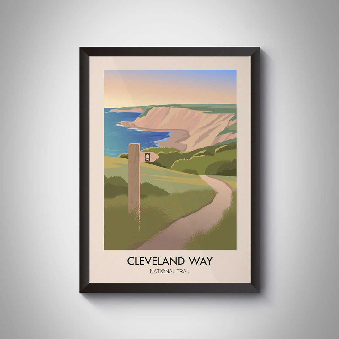 Cleveland Way National Trail Travel Poster.