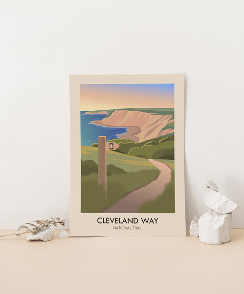 Cleveland Way National Trail Travel Poster.