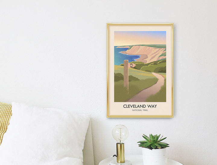 Cleveland Way National Trail Travel Poster.