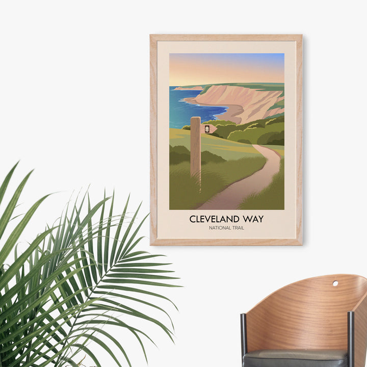 Cleveland Way National Trail Travel Poster.