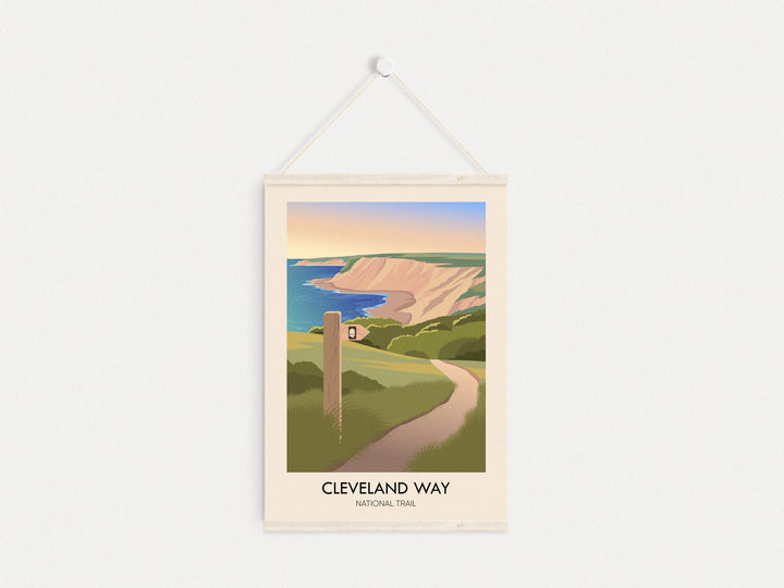 Cleveland Way National Trail Travel Poster.