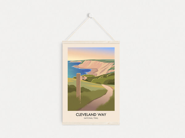 Cleveland Way National Trail Travel Poster.