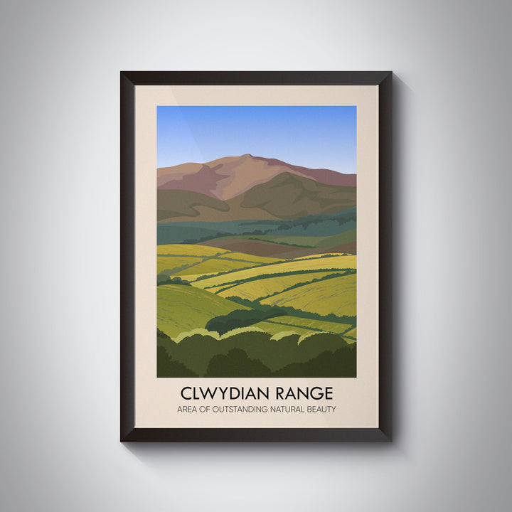 Clwydian Range AONB Travel Poster