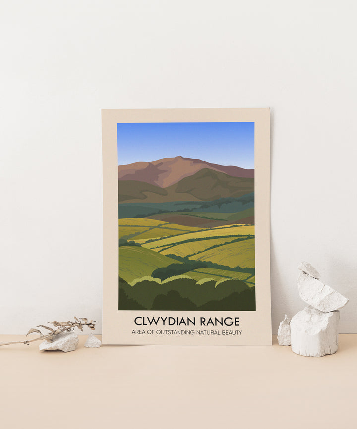 Clwydian Range AONB Travel Poster