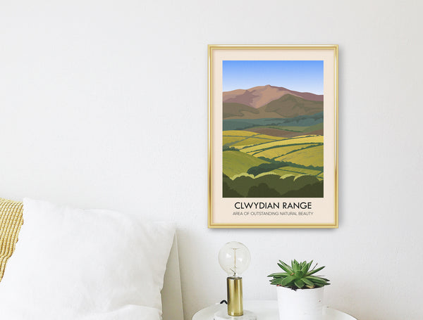 Clwydian Range AONB Travel Poster