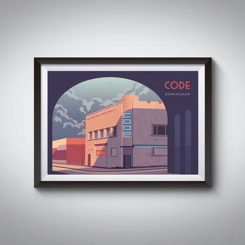 CODE Nightclub Birmingham Travel Poster