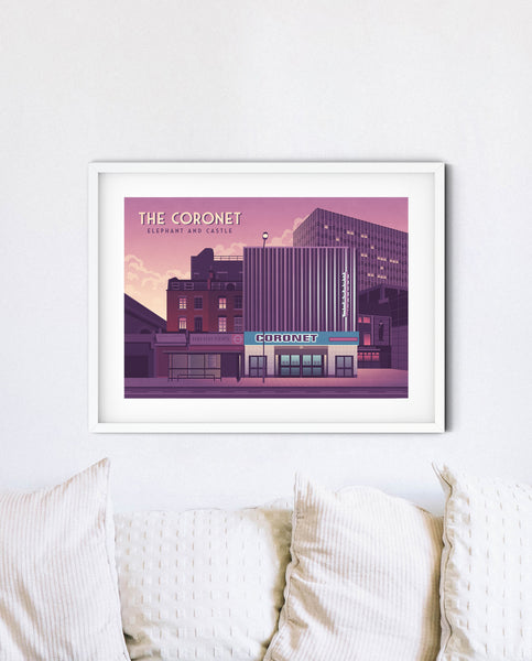 The Coronet Elephant and Castle London Travel Poster