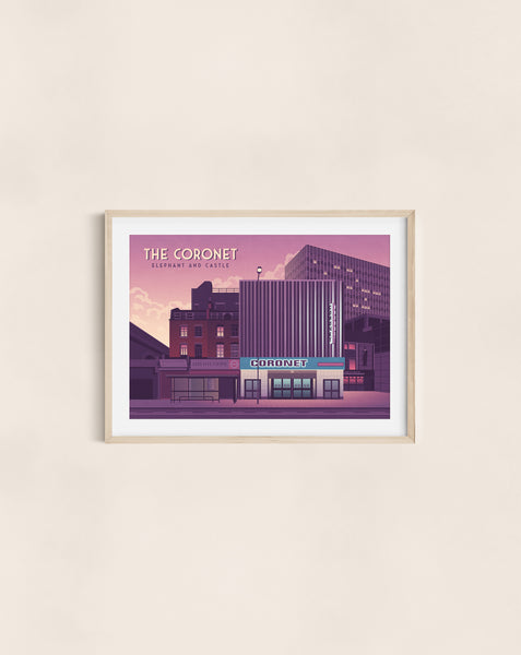 The Coronet Elephant and Castle London Travel Poster