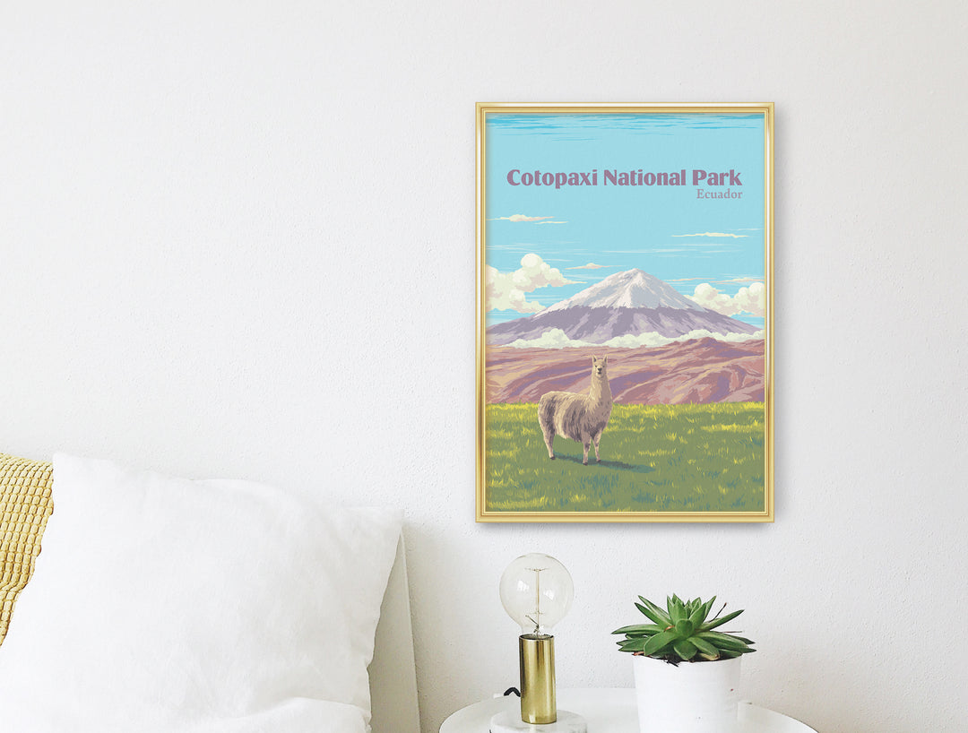 Cotopaxi National Park Ecuador Travel Poster.