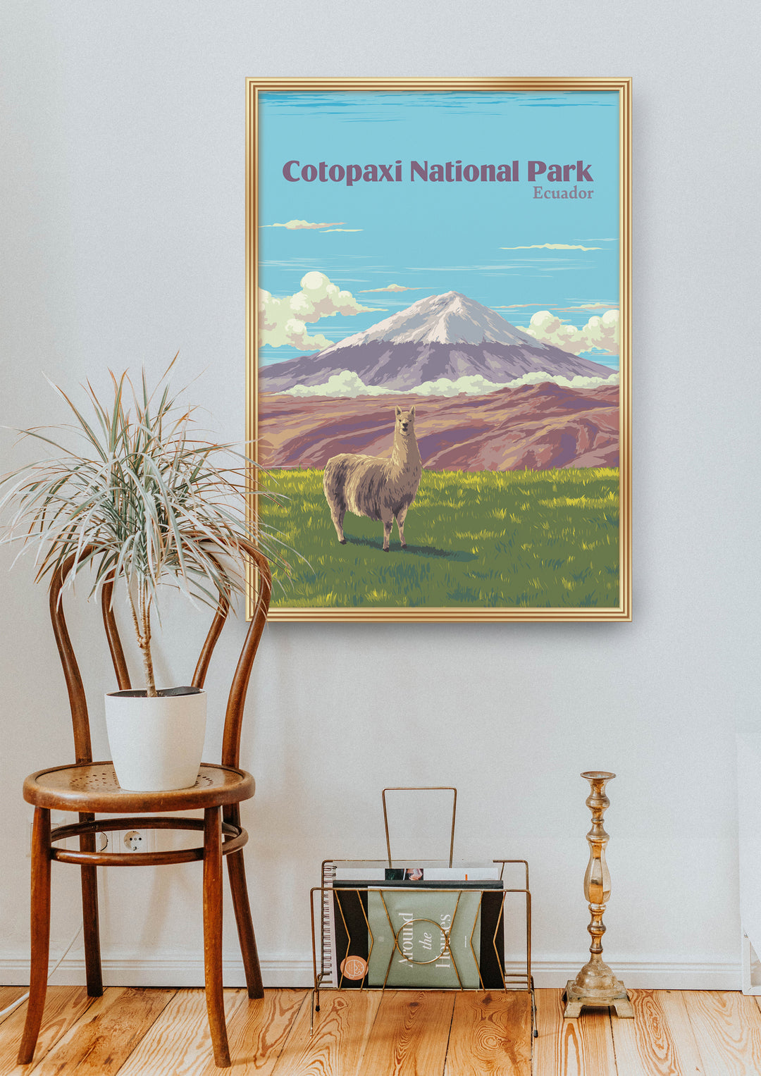 Cotopaxi National Park Ecuador Travel Poster.