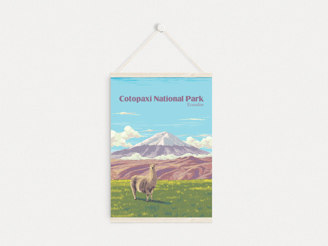 Cotopaxi National Park Ecuador Travel Poster.