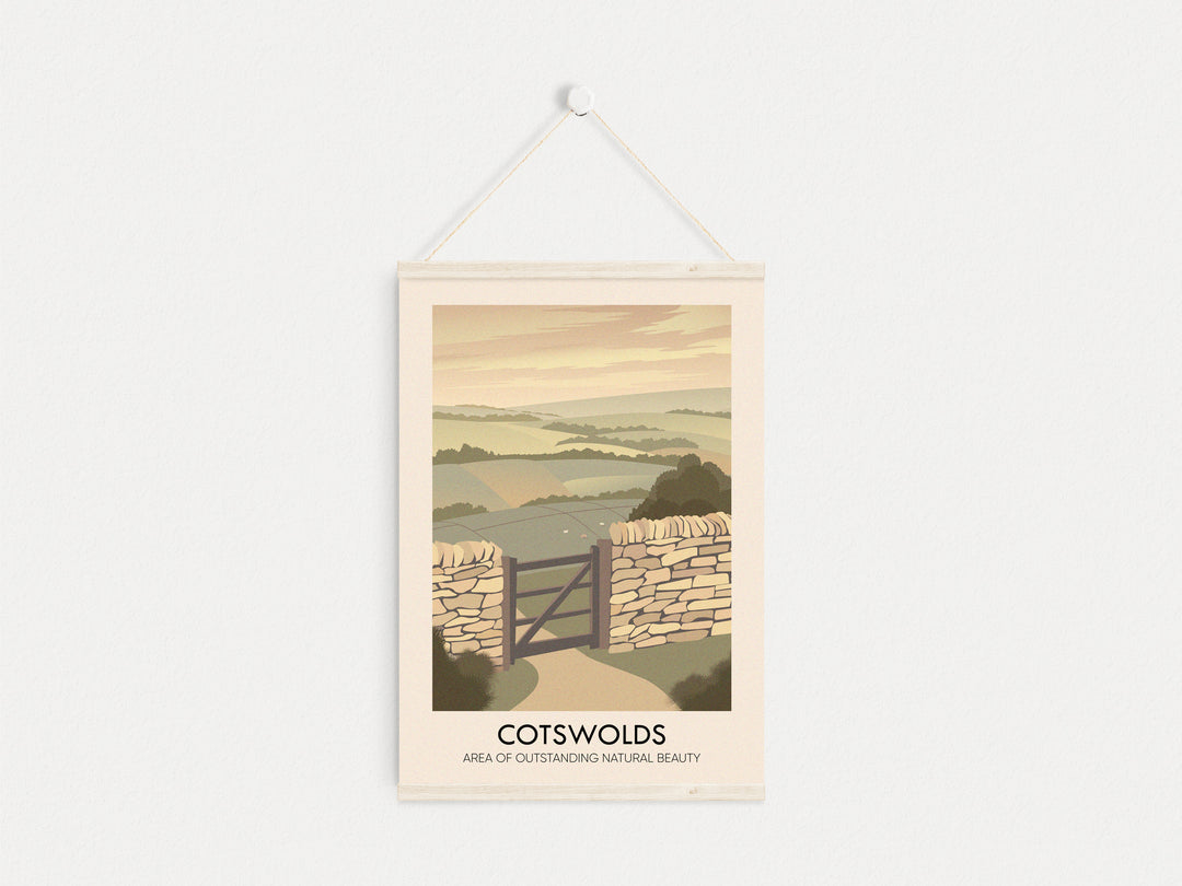 Cotswolds AONB Travel Poster