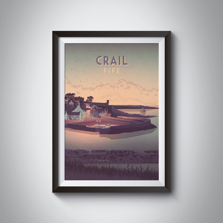 Crail Fife Scotland Seaside Travel Poster