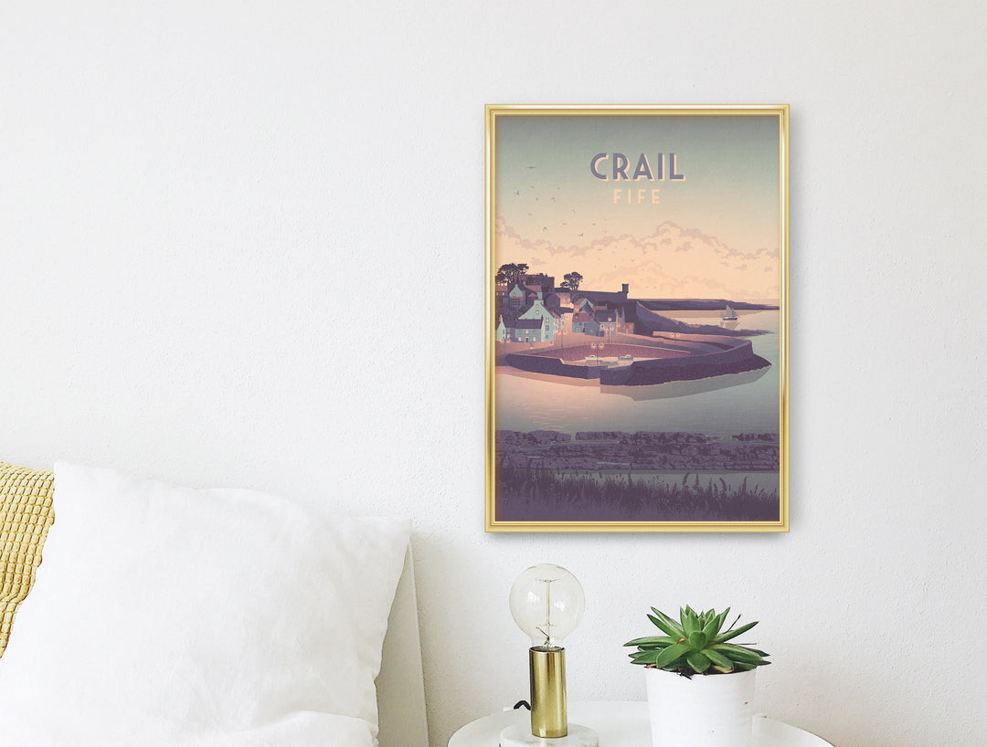 Crail Fife Scotland Seaside Travel Poster