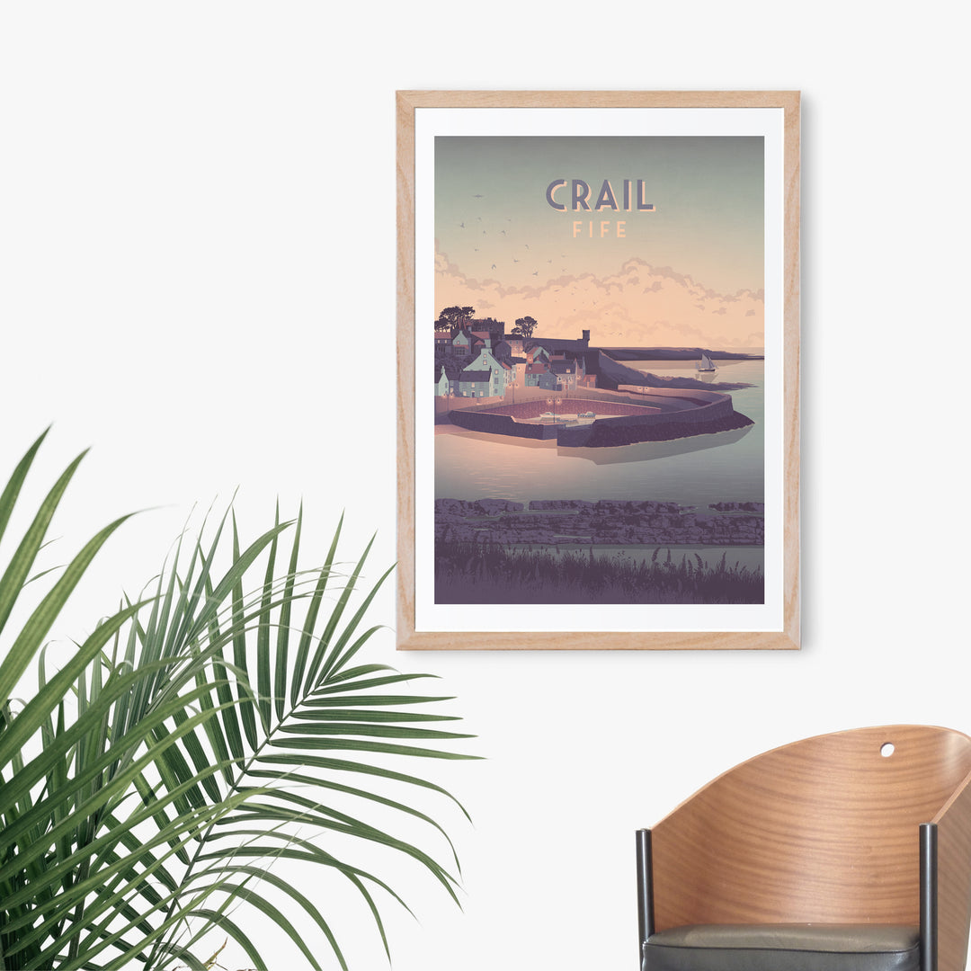 Crail Fife Scotland Seaside Travel Poster