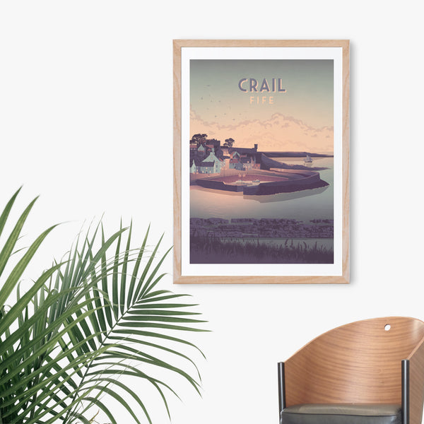 Crail Fife Scotland Seaside Travel Poster