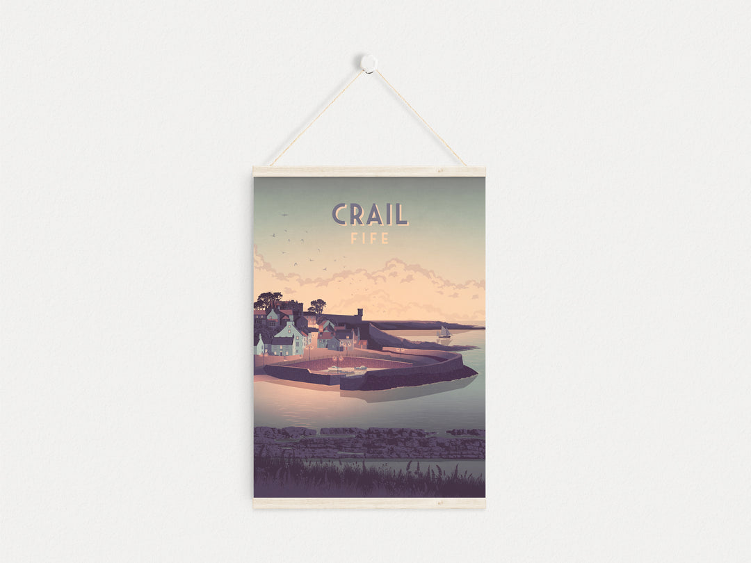 Crail Fife Scotland Seaside Travel Poster