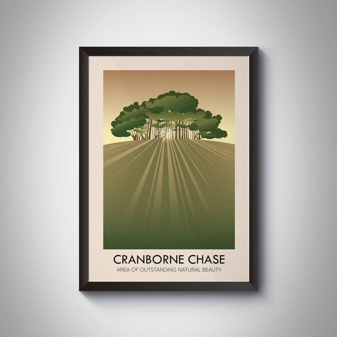 Cranborne Chase AONB Travel Poster