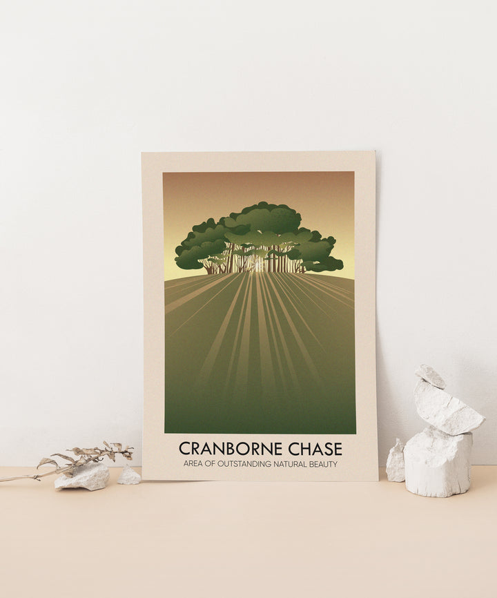 Cranborne Chase AONB Travel Poster