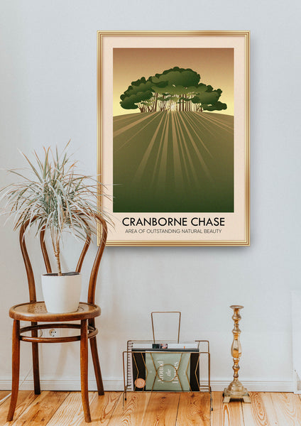 Cranborne Chase AONB Travel Poster