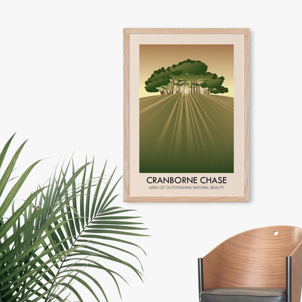 Cranborne Chase AONB Travel Poster