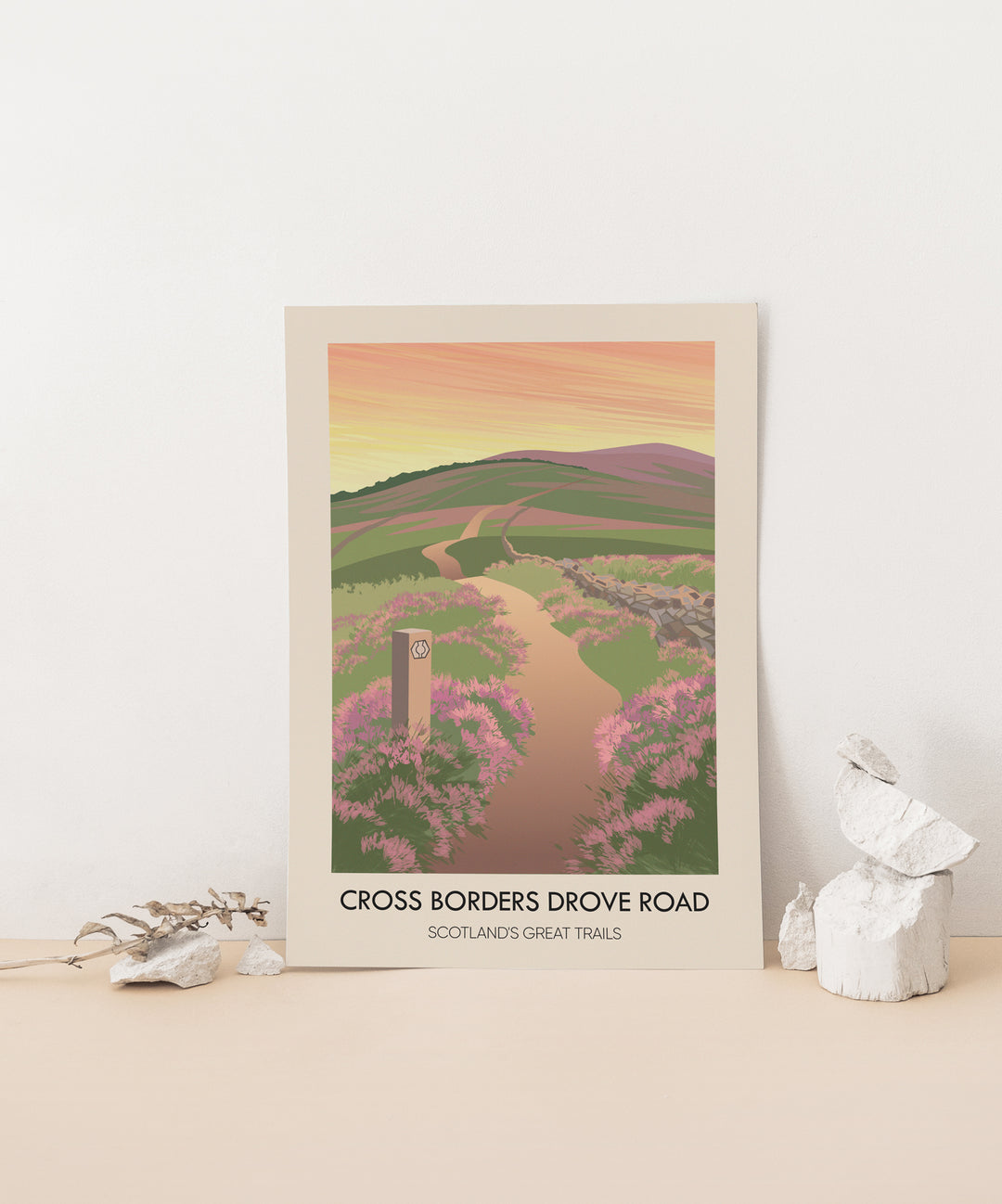 Cross Borders Drove Road Scotland's Great Trails Poster