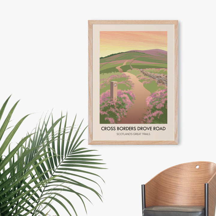 Cross Borders Drove Road Scotland's Great Trails Poster