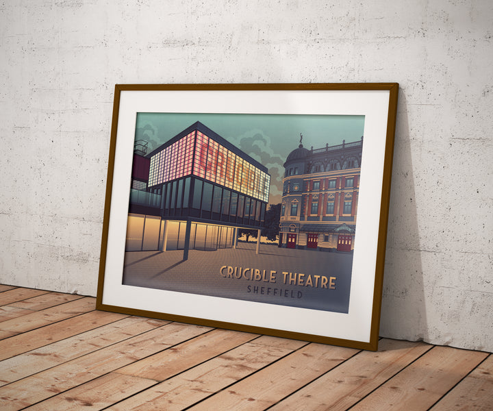 Crucible Theatre Sheffield Travel Poster