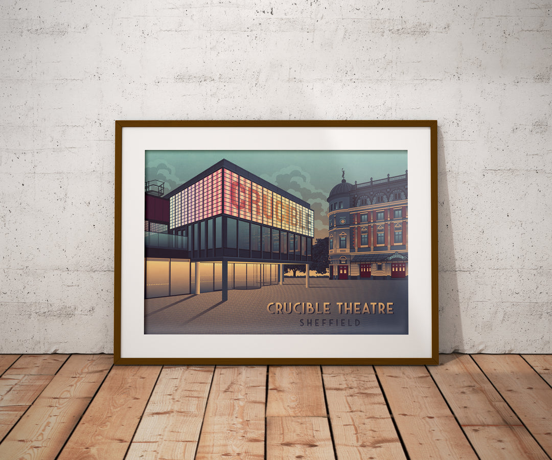 Crucible Theatre Sheffield Travel Poster