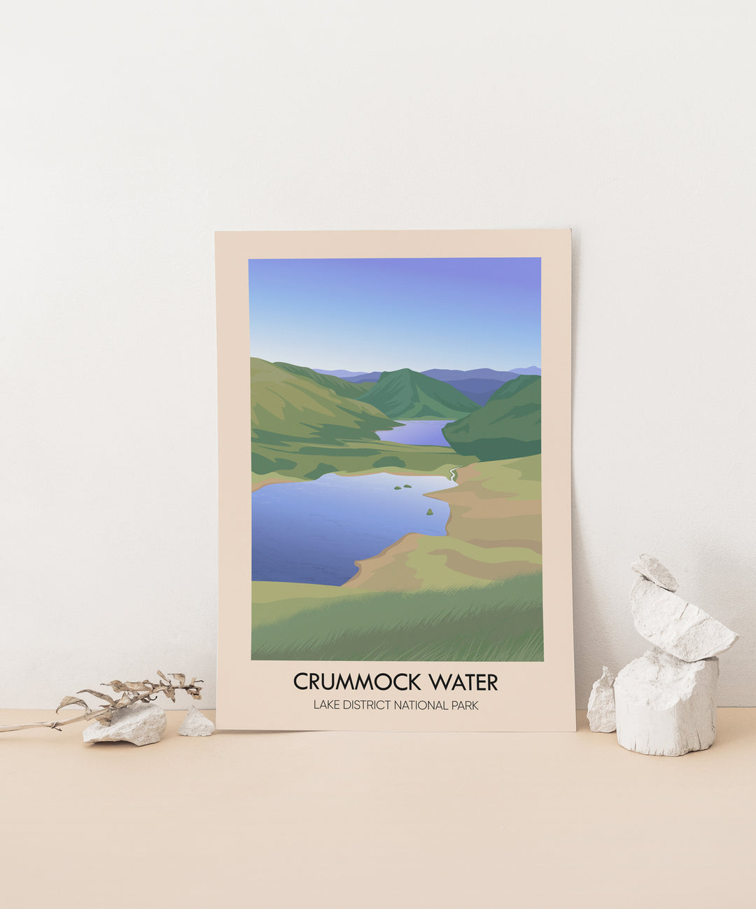 Crummock Water Lake District Travel Poster