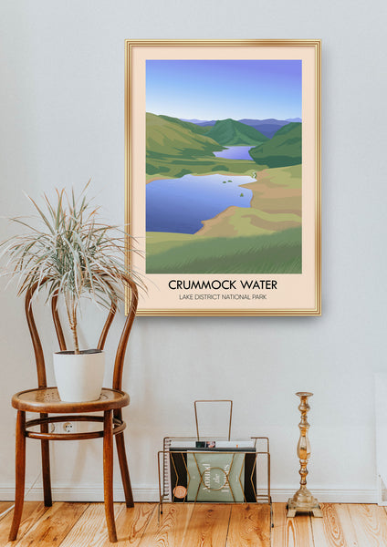 Crummock Water Lake District Travel Poster
