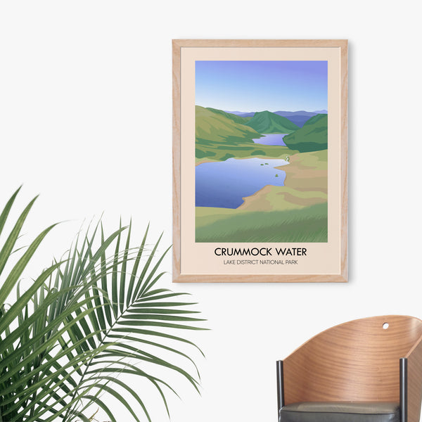 Crummock Water Lake District Travel Poster