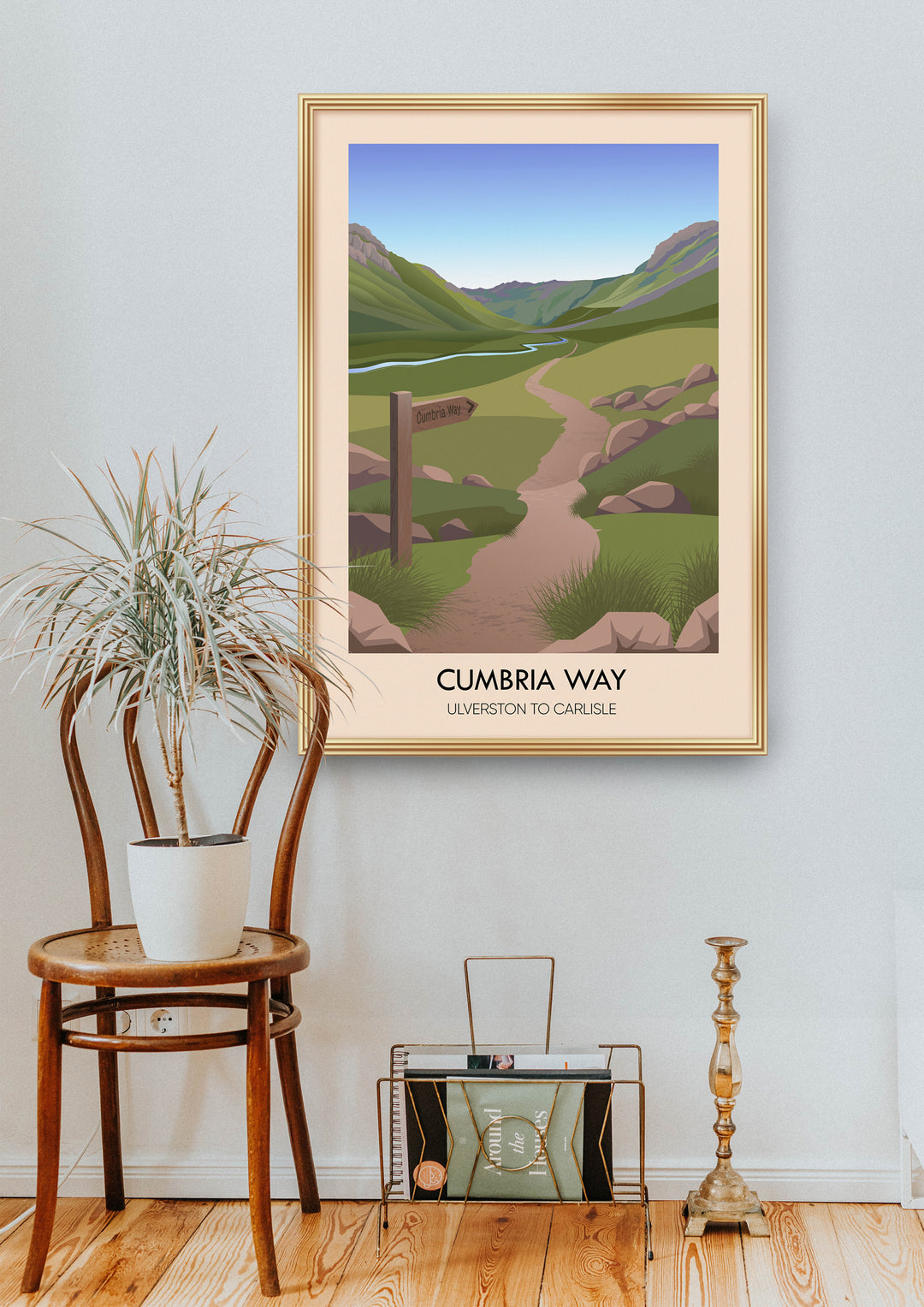 Cumbria Way Long Distance Hiking Trail Travel Poster