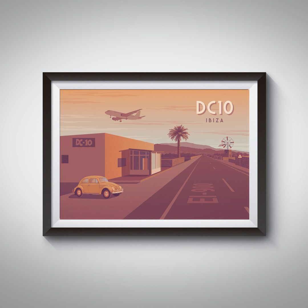 DC10 Nightclub Ibiza Travel Poster