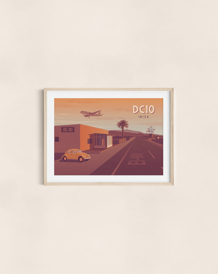 DC10 Nightclub Ibiza Travel Poster