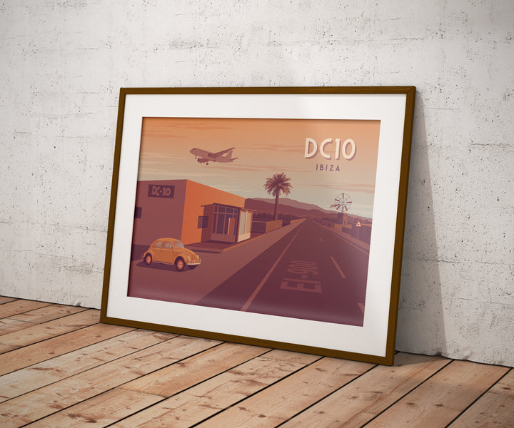 DC10 Nightclub Ibiza Travel Poster