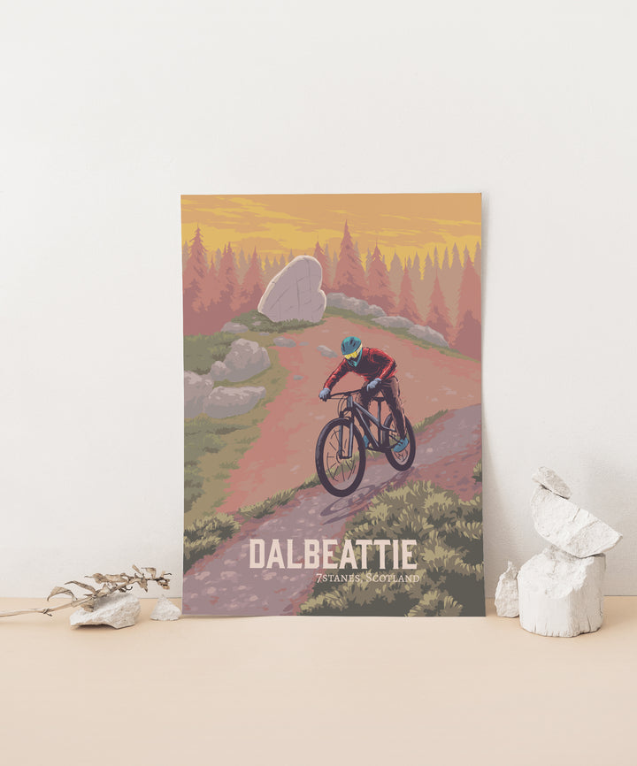 Dalbeattie Mountain Biking Travel Poster