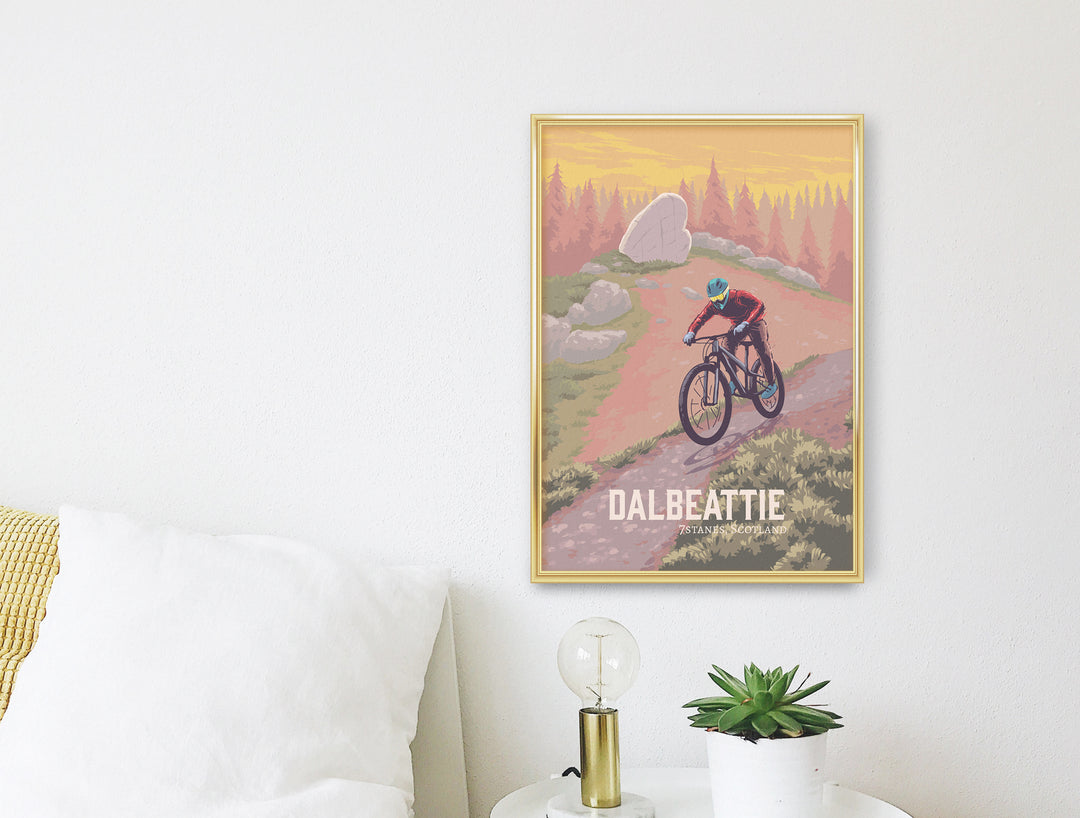 Dalbeattie Mountain Biking Travel Poster