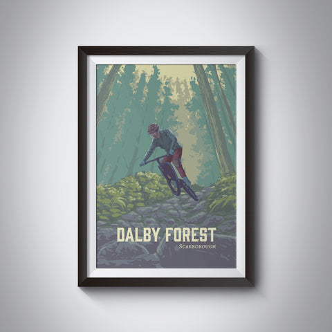 Dalby Forest Mountain Biking Travel Poster