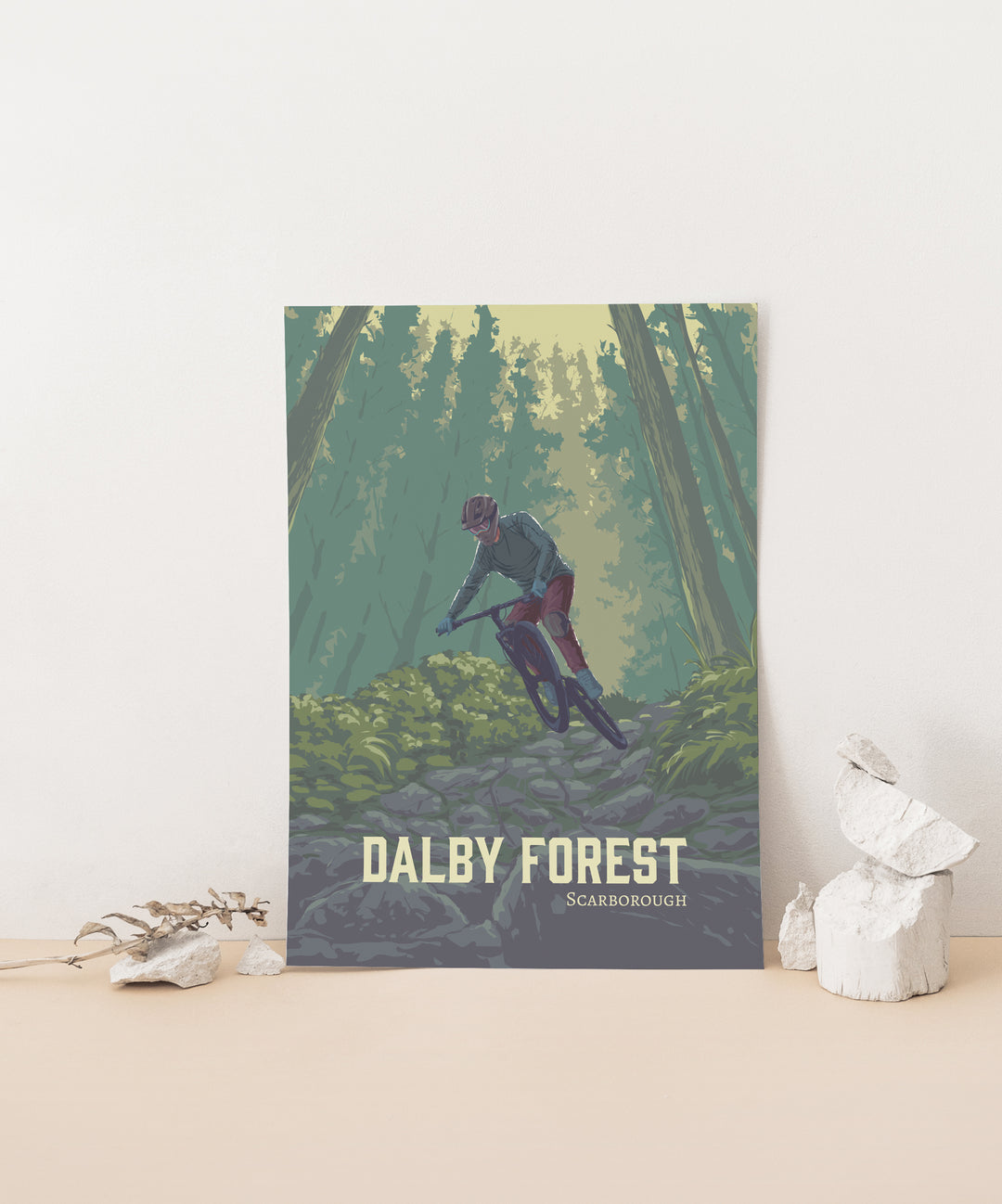 Dalby Forest Mountain Biking Travel Poster