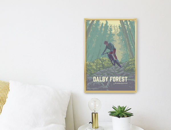 Dalby Forest Mountain Biking Travel Poster