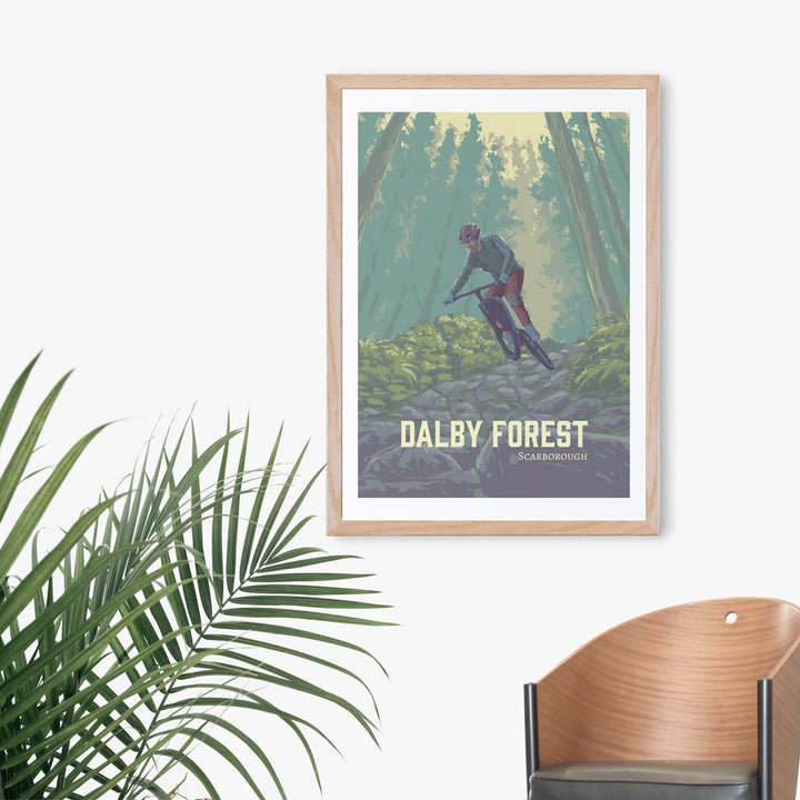 Dalby Forest Mountain Biking Travel Poster