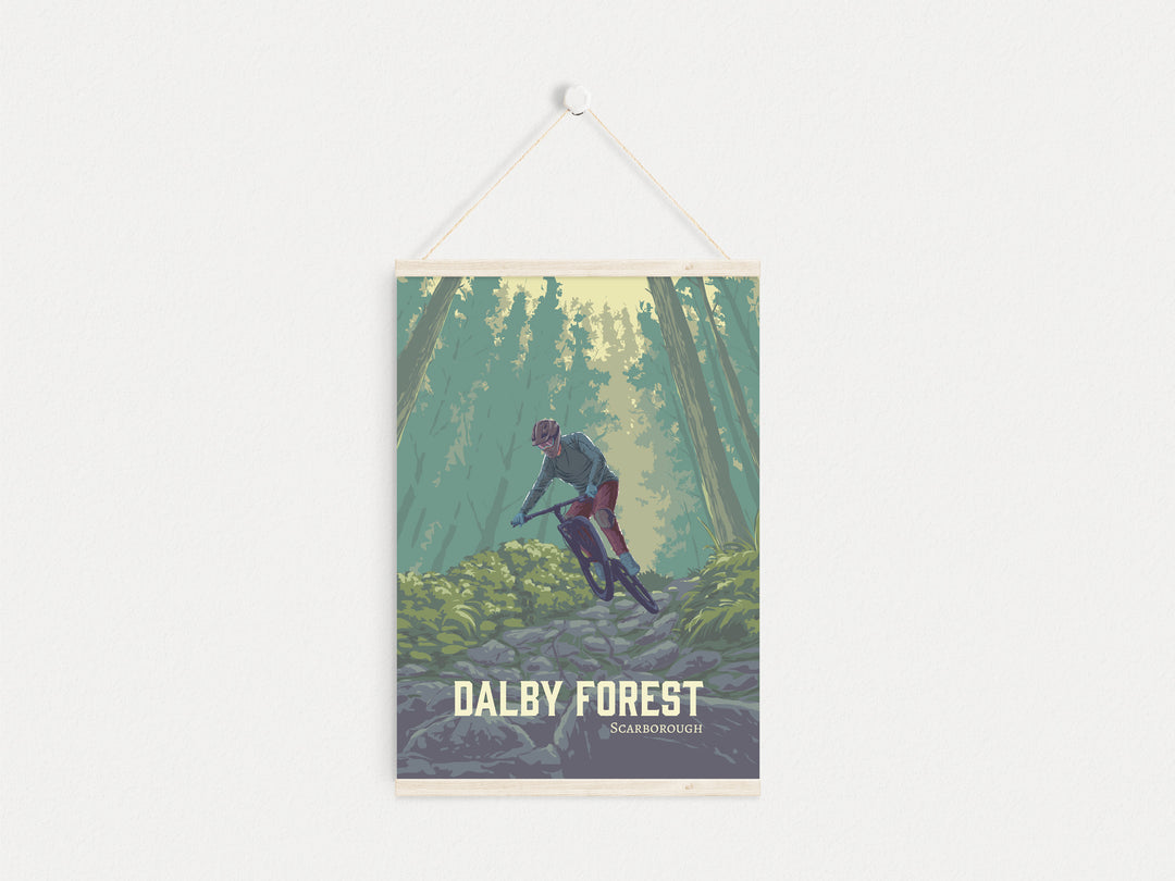 Dalby Forest Mountain Biking Travel Poster