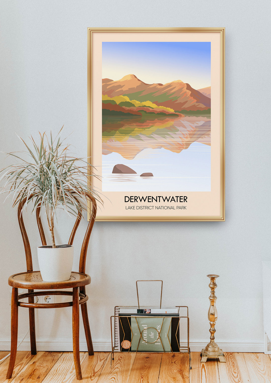 Derwentwater Lake District Travel Poster